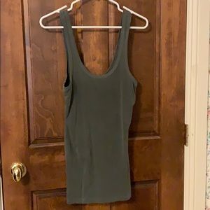Long olive green James Perse tank
